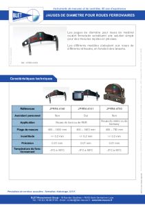 Jauges de diam�tre de roues - mesure ferroviaire
