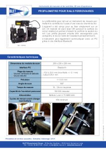 Mesure de profil de rail - Profilom�tre BLET