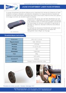 Jauge d��cartement laser - BLET