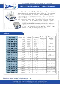 Balances de pr�cision BLET