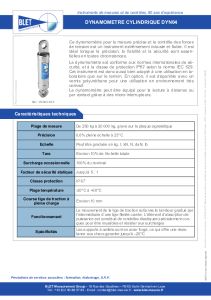 Documentation Dynamometre cylindrique BLET