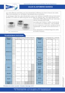 Cales �lastom�res accr�dit�es pour durom�tre