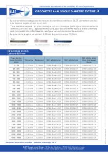 Circom�tre de diam�tre ext�rieur BLET