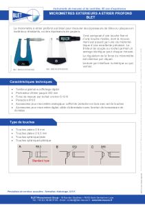 Microm�tres ext�rieurs � �trier profond