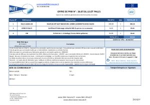 DEVIS PAL15-AE006 ET PLAN