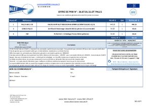 PAL15-AI011 - Devis et Plan