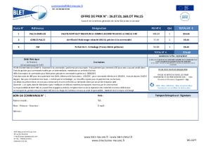 PAL15-DI045 - Devis et Plan