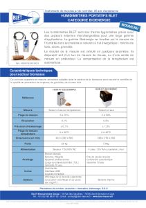 Humidim�tres Bio�nergie BLET