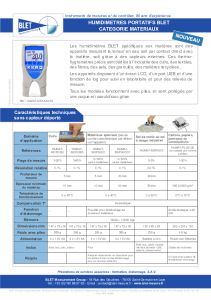 Humidim�tres pour Mat�riaux BLET