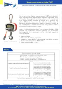 Dynamom�tres pesons grande capacit� BLET