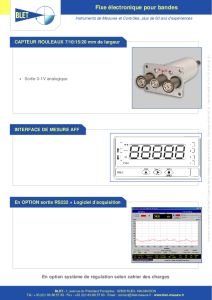 Tensiomtre Fixe pour bandes