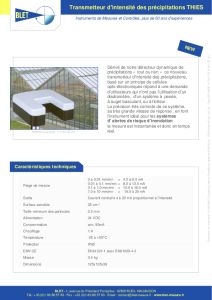 Capteur de Pr�cipitations - Capteur de Pluie