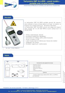 BLET - GRAND TACHYMETRE ALLURIS AVEC/ SANS CONTACT