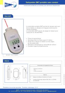 Tachymtre SMT sans contact BLET