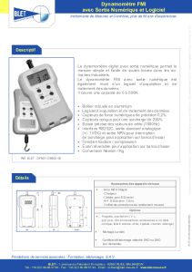 BLET - DYNAMOMETRE SORTIE NUMERIQUE ET LOGICIEL