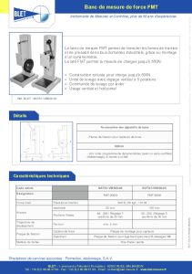 Banc de mesure de force avanc� 50 / 150