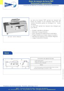 Banc de mesure de force horizontal