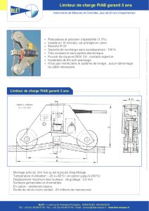 BLET- SYSTEME DE LIMITATION DE CHARGES Piab