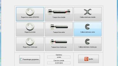 Calibres Lisses QM-PLAIN - Logiciel BLET QM SOFT