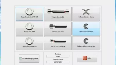 Calibres Lisses QM-PLAIN - Logiciel BLET QM SOFT