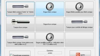 Logiciel QM-TAPTHREAD Tampons Bagues Filetes