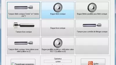 Logiciel QM-TAPTHREAD Tampons Bagues Filetes