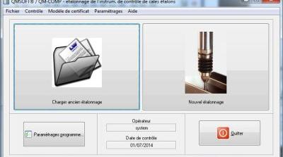 Logiciel d'Etalonnage Contrle des Cales Etalon QM-COMP